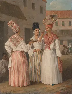 Genre Subject Prints: A West Indian Flower Girl and Two other Free Women of Color