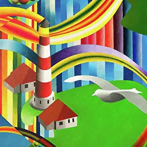 Colourful Prints: Westerheversand Lighthouse, St