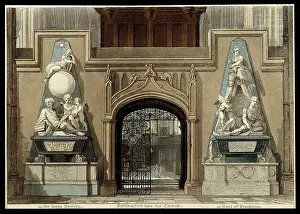 Westminster Prints: Westminster Abbey: monuments of Sir Isaac Newton and the first Earl of Stanhope