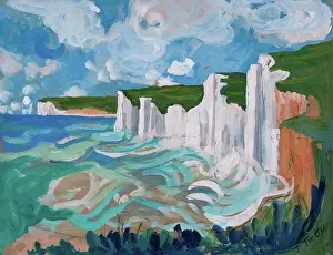 2012 Prints: White Cliffs of Dover by Josephine Trotter, 2012. (b.1940/British)