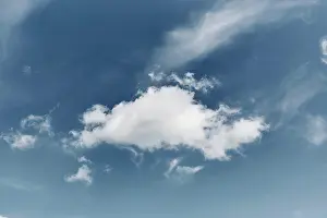 Softness Prints: White cloud on blue sky