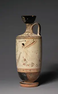 Ceramic Prints: White-Ground Lekythos (Oil Vessel): Atalanta and Erotes