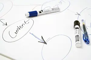 Communications Prints: Whiteboard with ideas in an office, Sweden