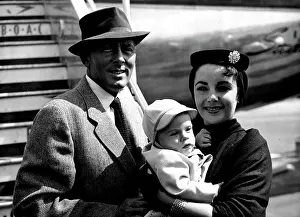 Three People Prints: Wildings Arrive With Michael Junior -- British-born Hollywood stars Michael Wilding