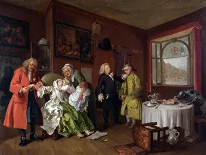 Society Prints: William Hogarth 1697-1764. Marriage A-la-Mode Number 6; The Lady's Death
