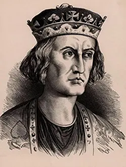 Engraved Image Prints: William II (1056-1100), King of England, c1900, Wood engraving