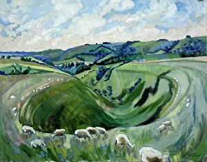 Graze Prints: Wiltshire Coombe Josephine Trotter (b.1940/British)
