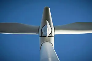 Turbine Prints: Wind turbine propellers on a bright and clear day
