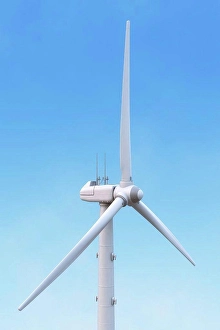 Renewable Energy Prints: A wind turbine used in the generation of renewable wind energy