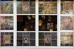 Restaurants Prints: Window with a view into the dining room