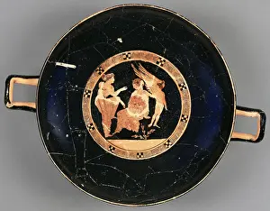 Athens Prints: Wine Cup with Demonassa and Peitho; Interior attributed to Meidias Painter (Greek (Attic)