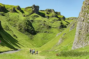 Holidays Prints: Winnats Pass, limestone gorge at Castleton