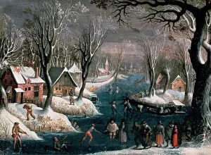 Bare Tree Prints: Winter in Holland, artist unknown
