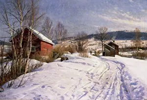 Continental Pictures Prints: A Winter Landscape, Lillehammer