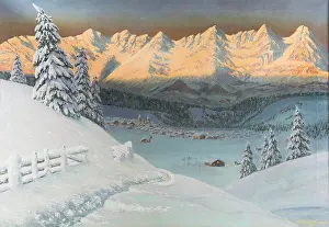 Realism Prints: Winter Landscape, Veshchilov, Konstantin Alexandrovich (1878-1945)