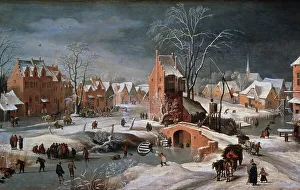 Trending: Winter Scene with Ice Skaters and Birds 16th Century Pieter Bruegel the Younger (ca)