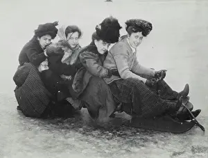 Only Women Prints: Winter sports, 1890's