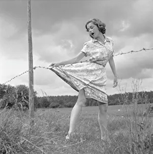 Swedish Prints: Woman in the 1950s. Swedish actress Ulla Jacobsson