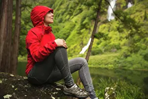 36 39 Years Old Prints: Woman Enjoying the nature view