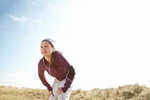 Thirty Prints: Woman in fitness clothing outside