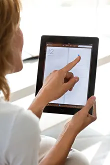 30 Years Prints: Woman ipad agenda
