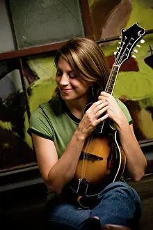 Grinning Prints: Woman with a mandolin