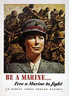 Nation Prints: Woman Marine