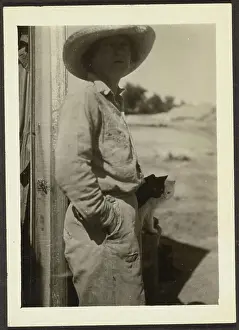 Woman Standing with Kittens. Louis Fleckenstein, photographer (American, 1866 - 1943) 1907-1943