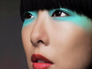 Fringe Prints: Woman with turquoise eyeshadow