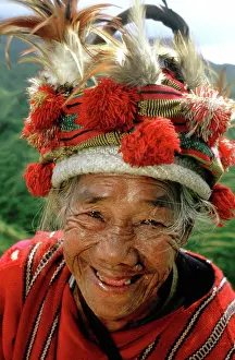 Mystery Prints: Women of the Ifugao tribe. Rice terraces