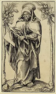 Elder Prints: Woodcut by Lucas Cranach the Elder around 1515 depicting the apostle Matthias