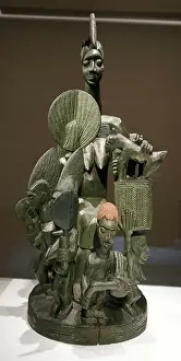 Tribe Prints: Wooden figure depicting Ossun; goddess of freshwater and rivers