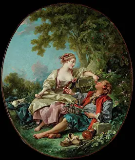 Erotic Prints: The Wooden Shoes (Les Sabots) by Boucher
