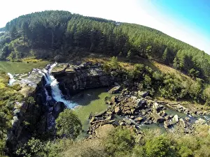 Zulu Kingdom Prints: Woodhouse Falls on the Karkloof River near Howick. KwaZulu Natal Midlands. South Africa