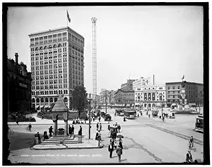 Trolley Prints: Woodward Avenue at the Campus Martius, Detroit | Library of Congress