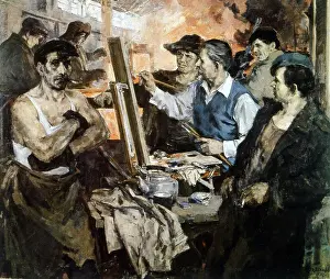 Soviet Prints: Work 1975 painting by Nikolai I Andretsov (1909-1992)