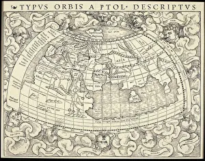 Capital Letter Prints: World Map 1545
