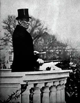 Speech Prints: World War 1 - President Woodrow Wilson (1856-1924) a month before the March 5 1917