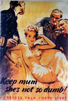 Secret Prints: World war two British propaganda poster. careless talk costs lives 1940