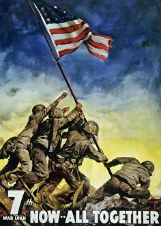Marines Prints: World War Two commemorative propaganda poster