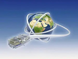 Globe Prints: World wide web, conceptual image