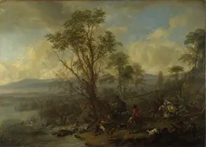 Wouwerman, Philips (1619-1668) National Gallery, London Painting 75x104, 2 Genre A Stag Hunt