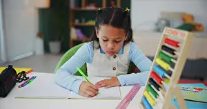 Notes Prints: Writing, homework and child with abucas