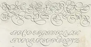 Rotterdam Prints: Writing samples with three times the alphabet in capitals