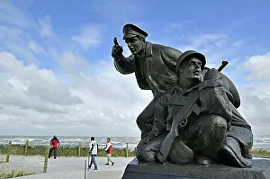 Memorials Prints: The WW2 US Navy D-Day Monument near the Utah Beach Landing Museum at Sainte-Marie-du-Mont