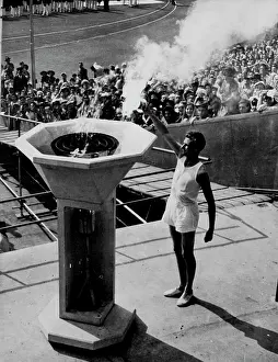 Crowd Prints: XIV Olympic Opens -- The mystery of the torchbearer who was to carry the final torch