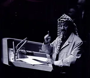 1929 Prints: Yasser Arafat (1929 - 2004), Palestinian political leader