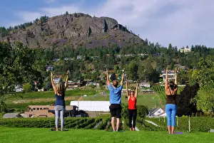 Viticulture Prints: Yoga in the vineyard, Mt Boucherie Estate Winery
