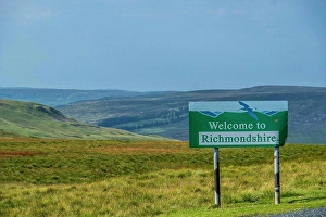 Richmond Prints: The Yorkshire border in the Richmondshire district with County Durham on the moors above Teesdale