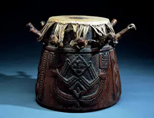 Human Representation Prints: Yoruba Drum for Ifa Ijebu Area